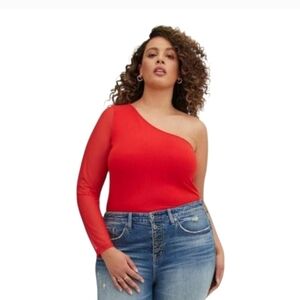 🌷SALE🌷 Torrid 4 Red Sexy One Shoulder Top Date Night  4X